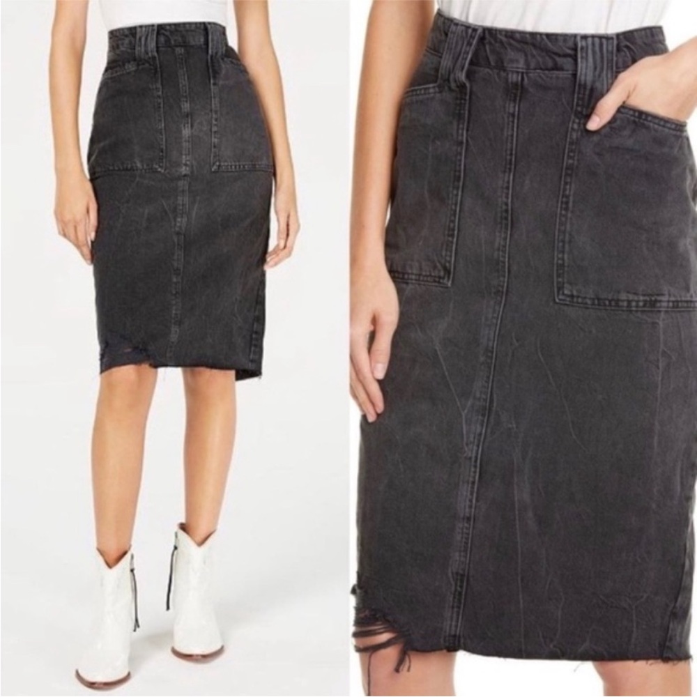 Free People Elisa Denim Pencil Skirt